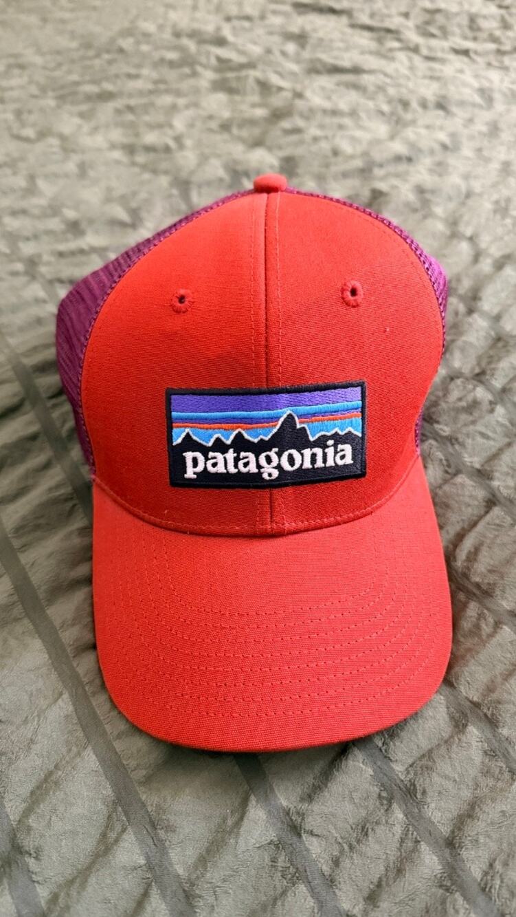 Patagonia Trucker Hat Logo Red Mesh Snapback Adjustable